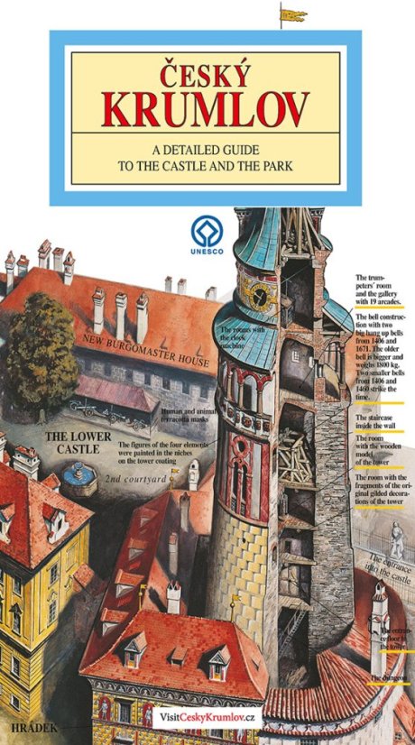 Český Krumlov - zámek / panoramatická mapa - Jazyk: anglický, Formát: 130 x 230 (640 x 460) mm, Autor: Tomáš Rygl, Výrobce: Nakladatelství ATP Český Krumlov - zámek / panoramatická mapa - Jazyk: anglický, Formát: 130 x 230 (640 x 460) mm, Autor: Tomáš Rygl, Výrobce: Nakladatelství ATP